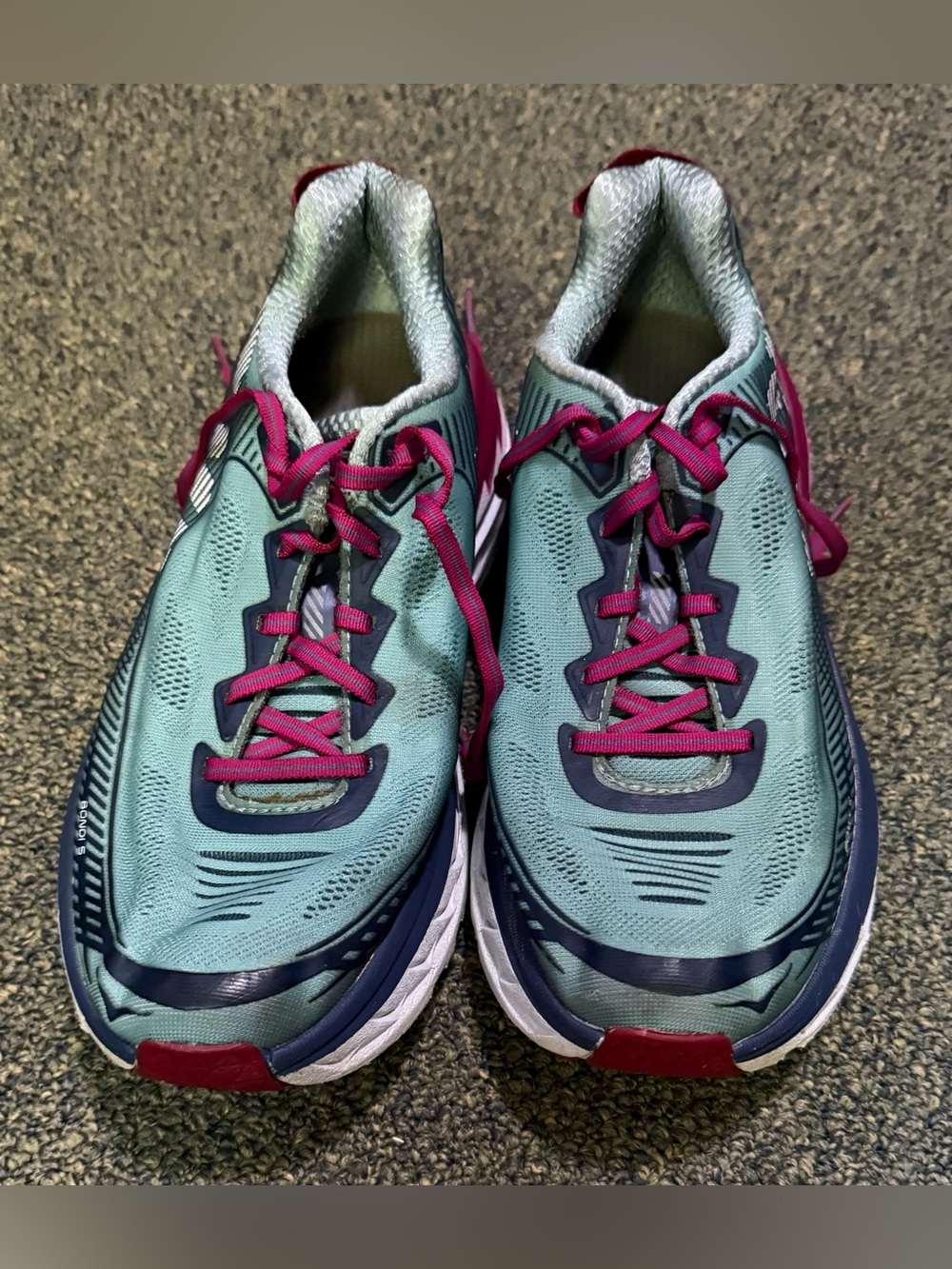 Hoka Bondi 5 Women’s Size 9 Blue White Running Shoes
